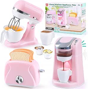 Amazon.com: Play Kitchen Appliances Toys - Kids Kitchen Playset ...