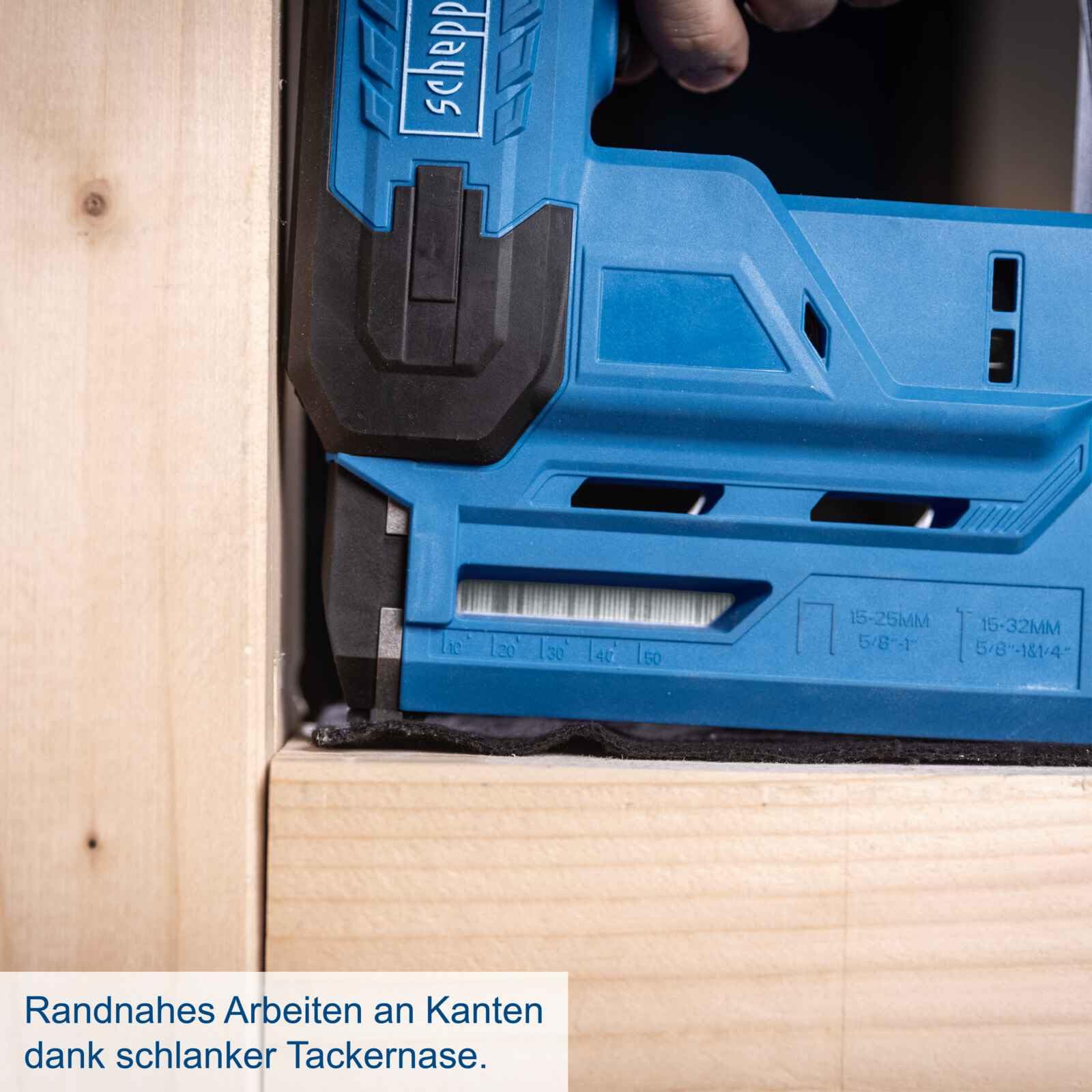 Scheppach Akku Klammer-& Nagelpistole C-NAG180-X Klammerpistole inkl. 300 Nägel & 300 Klammern | 60 Schüsse/Min | Magazin 85 St. | 20V-IXES-Serie | 10 Jahre Garantie | mit 2Ah Akku & Ladegerät