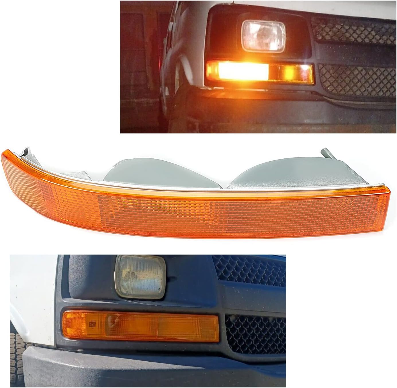 HECASA Corner Parking Signal Light Compatible with 20032022 Chevy Express/GMC