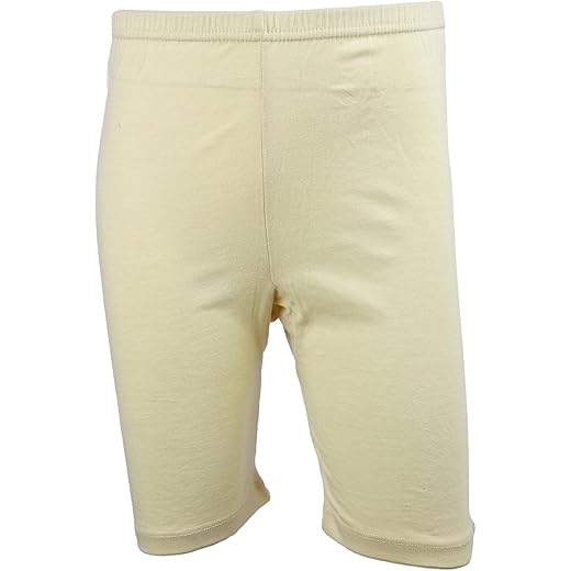Girls Cycling Shorts Pack of 3 Beige 5-6 Years