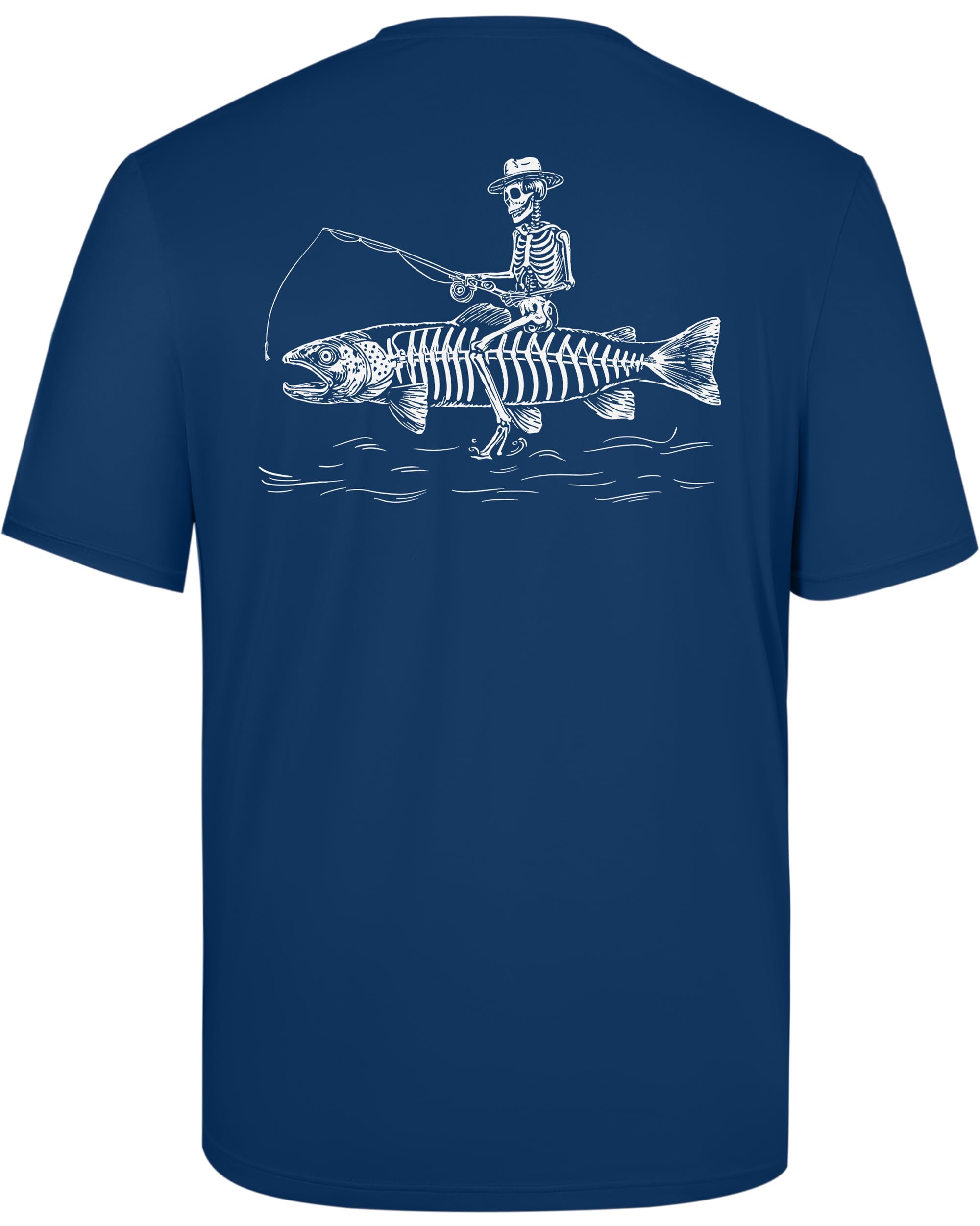 Men's Fishing Shirt Short Sleeve, UPF 50+ UV Sun Protection T-Shirt, Quick Dry Graphic Tee for Swim Surf — view 9