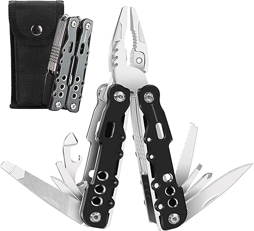 Alicates multiherramienta 14 en 1, cuchillo de bolsillo de acero inoxidable, cuchillo suizo del ejército, accesorios de campamento, multiherramienta