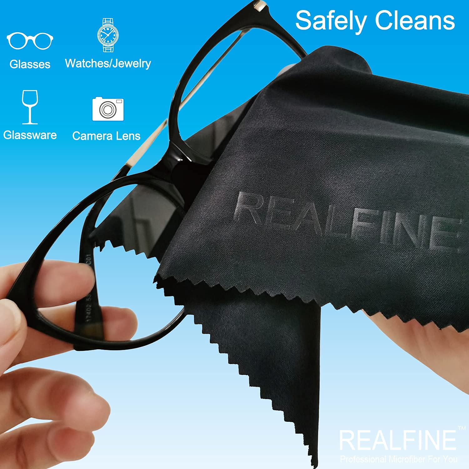 Paños de limpieza de microfibra, paquete de 6 con bolsas reutilizables, paño antiarañazos para lentes, pantallas y cámaras, limpieza segura premium con almacenamiento individual