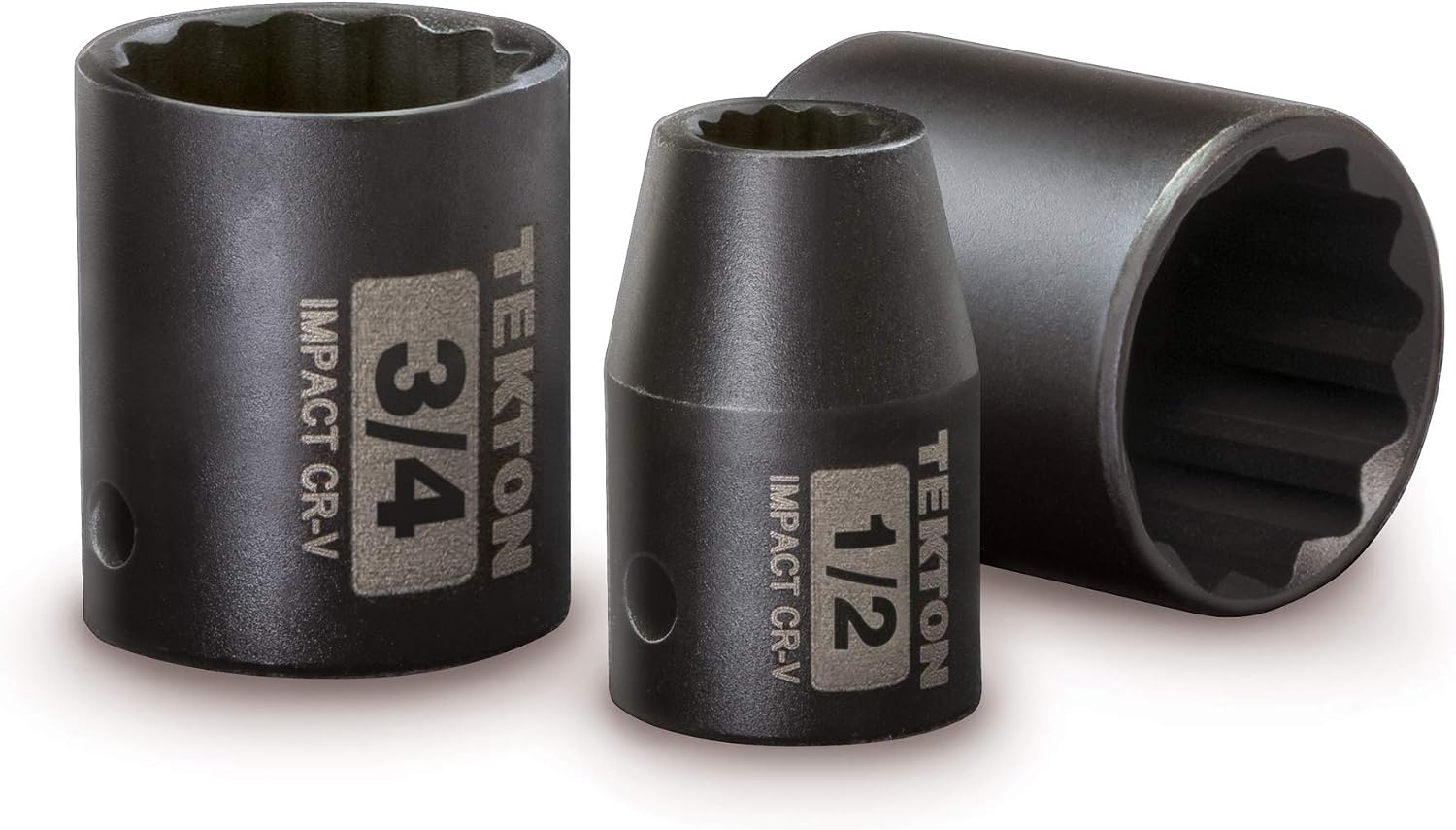 TEKTON 1/2 Inch Drive 12-Point Impact Socket Set, 14-Piece (3/8-1-1/4 in.) | 48161