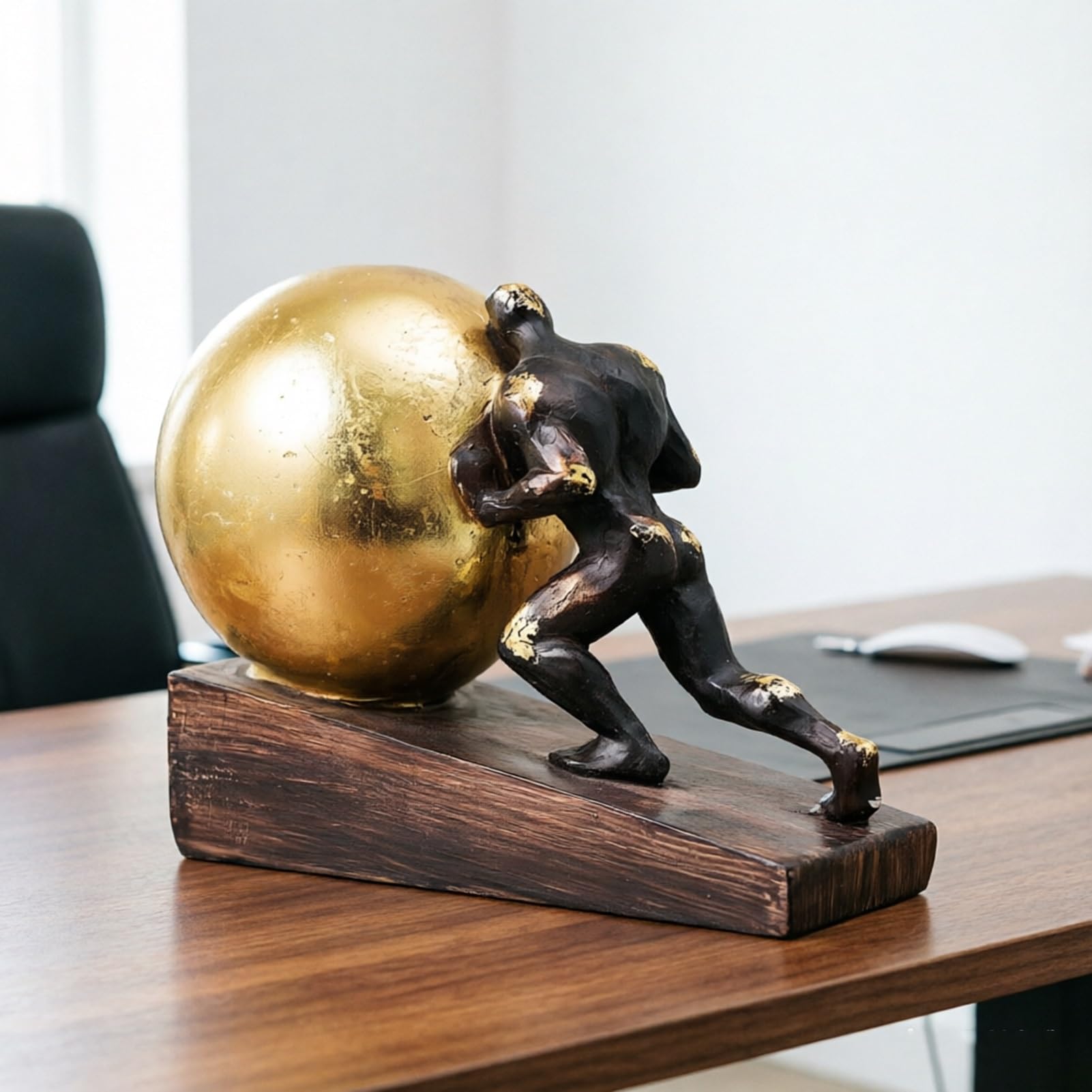 YUZDNM Sculpture Home Decor, Struggler Statue, Sportsman Figurine Ornament for Office Living Room(#2)