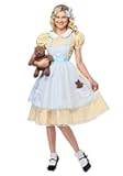 Fun Costumes Goldilocks Costume for Women, Polyester Dress with Attached Apron and Hair Bow