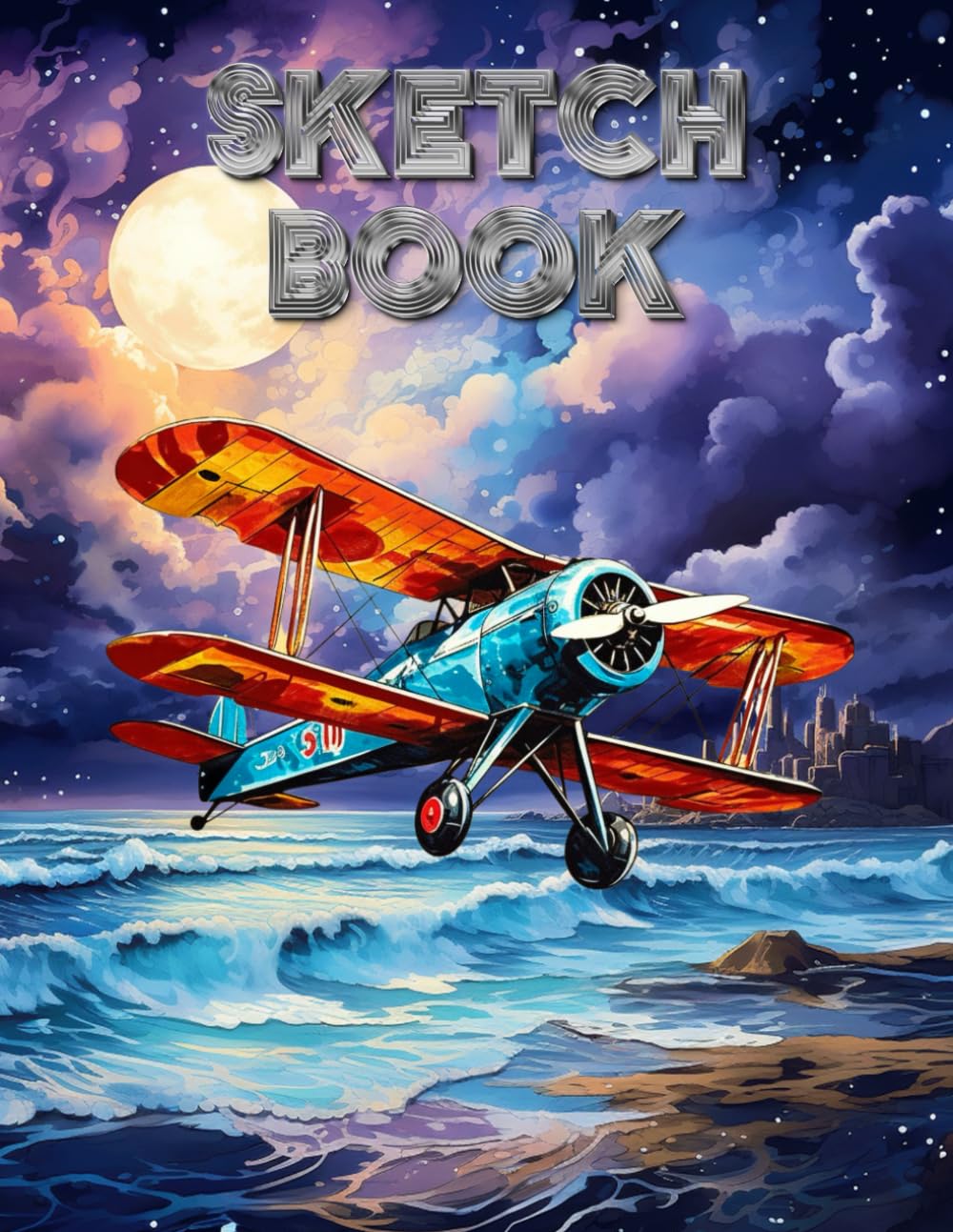 Airplane Sketchbook for Boys | 8.5 X 11, 150 pages | artist book, gifts for kids, teens, adults, boys and girls | for drawing, charcoal, ink, markers,