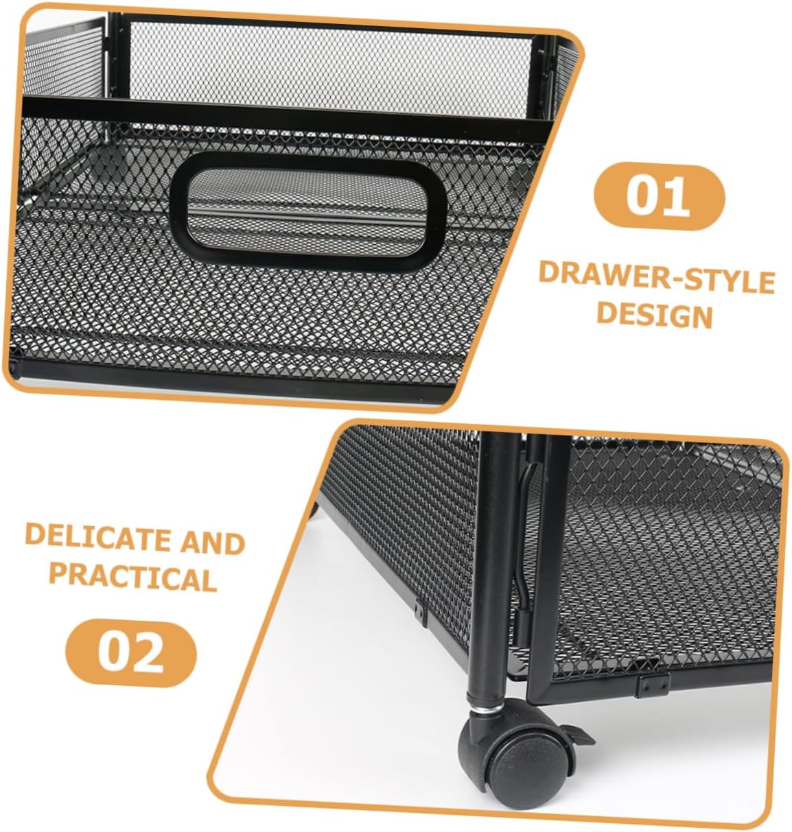 Foldable Under Bed Storage Organizer Drawers Iron Frame Underbed Storage Container for Clothes and Shoes Space Saving for Home