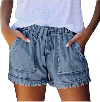 siilsaa Womens Jean Shorts Denim Casual 