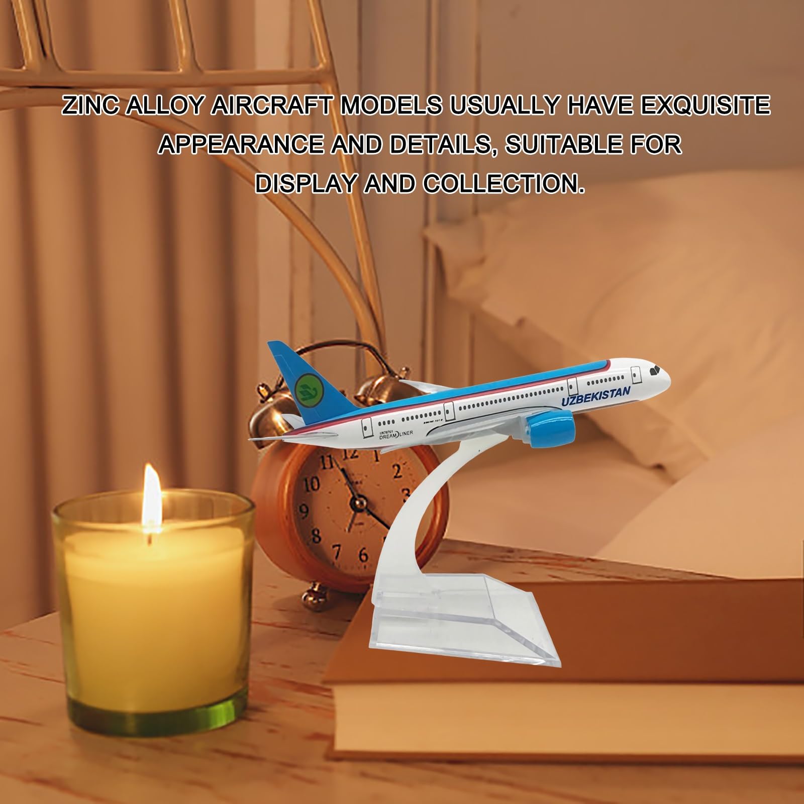 Modello aereo in metallo pressofuso in lega 1/400 Uzbekistan B787 Aeroplano realizzato con precisione for decorazioni for casa/ufficio, regali for l'aviazione appassionati
