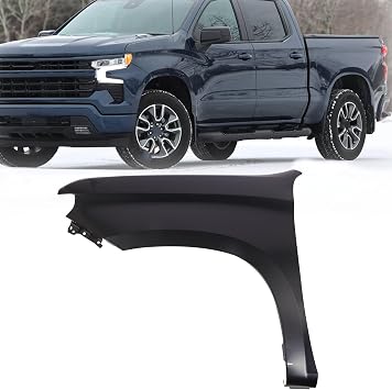 Front Left Fender Primed Steel Compatible with 2019-2023 Che-vrolet Silverado 1500 Driver Side GM1240411 84502610