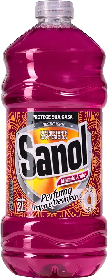 Sanol, Desinfetante líquido para uso geral, Mistério Árabe, 2 litros, Azul