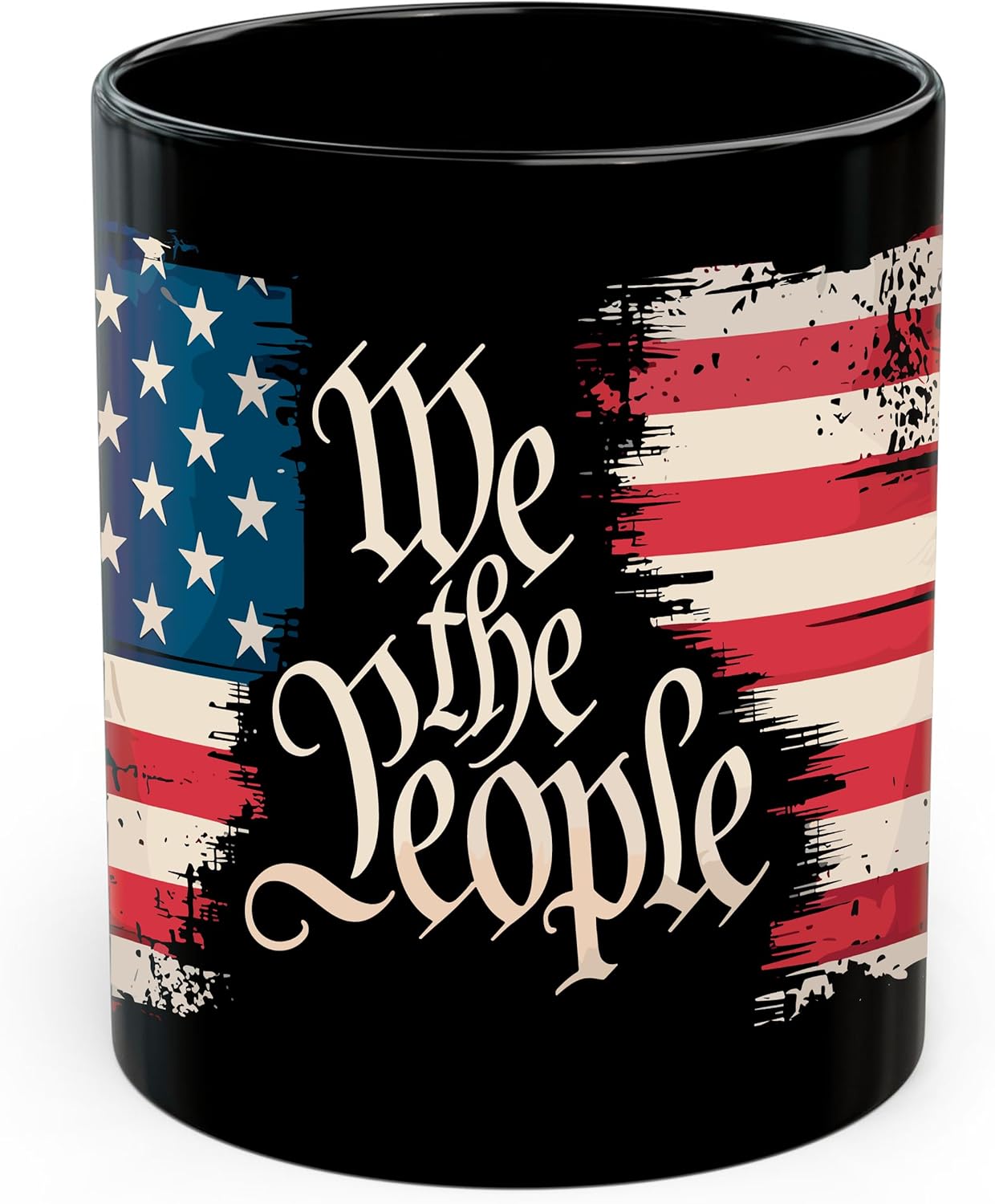 We the People Ceramic Coffee Mug 11oz American Constitution Patriotic - Tea Coffee Mug with Comfortable Grip - Unique Fun Gift Cup for Office or Home - Vibrant Long-Lasting Print ID45211