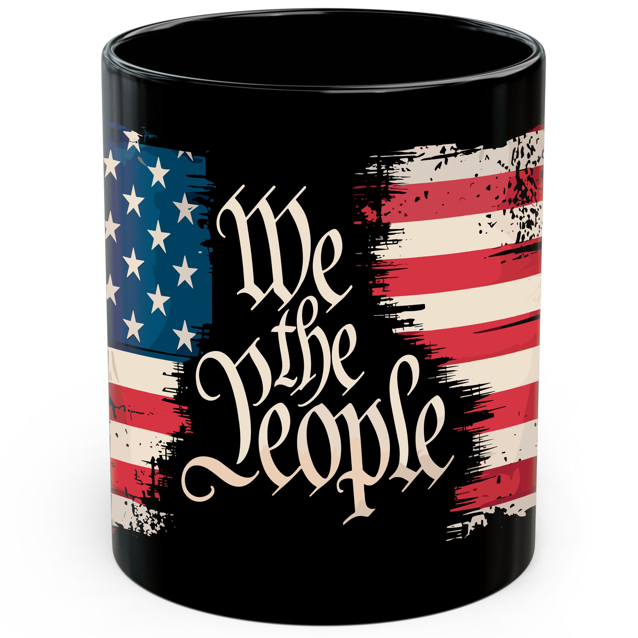 We the People Ceramic Coffee Mug 11oz American Constitution Patriotic - Tea Coffee Mug with Comfortable Grip - Unique Fun Gift Cup for Office or Home - Vibrant Long-Lasting Print ID45211