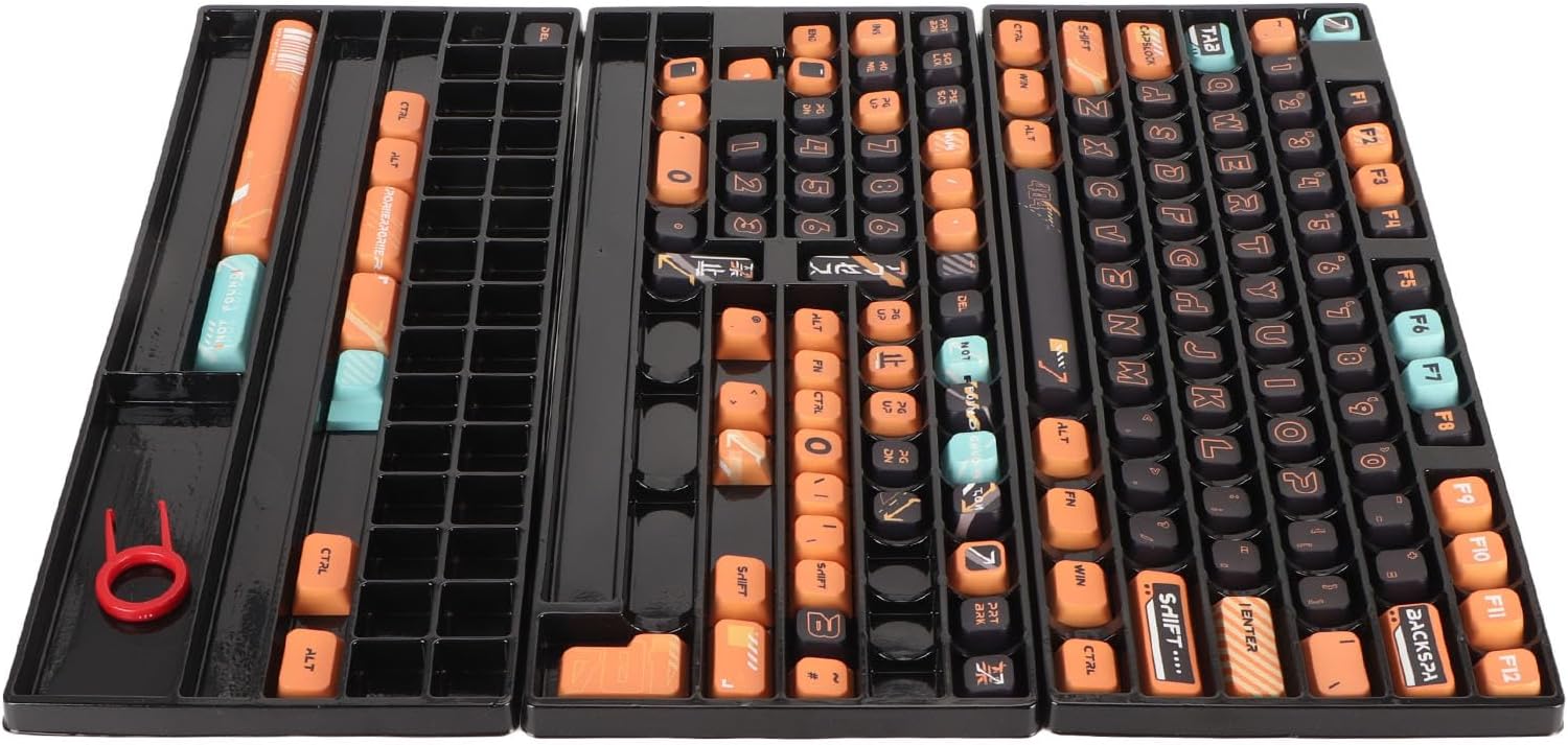141 Keys Keyboard Keycaps Set, PBT Mechanical Keycaps, Fadeless XDA Height Keycap Set with Ergonomic Design for 61 87 98 104 108 141 Keys Mechanical Keyboard, DIY Customizable Keyc