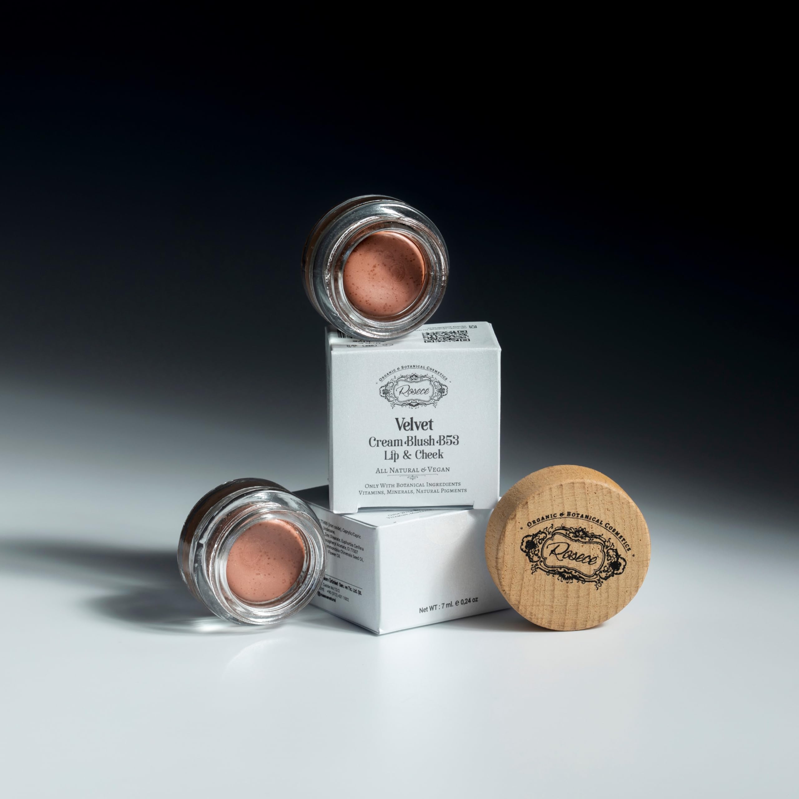 ROSECE - 2-in-1 Cream Cheek Blush + Lip Color | Natural Mineral pigment | Soft Lips with natural oils and Vitamin E | 100% Plant ingredients, Vegan (Sunset/Matte-Velvet, 0.25fl oz)