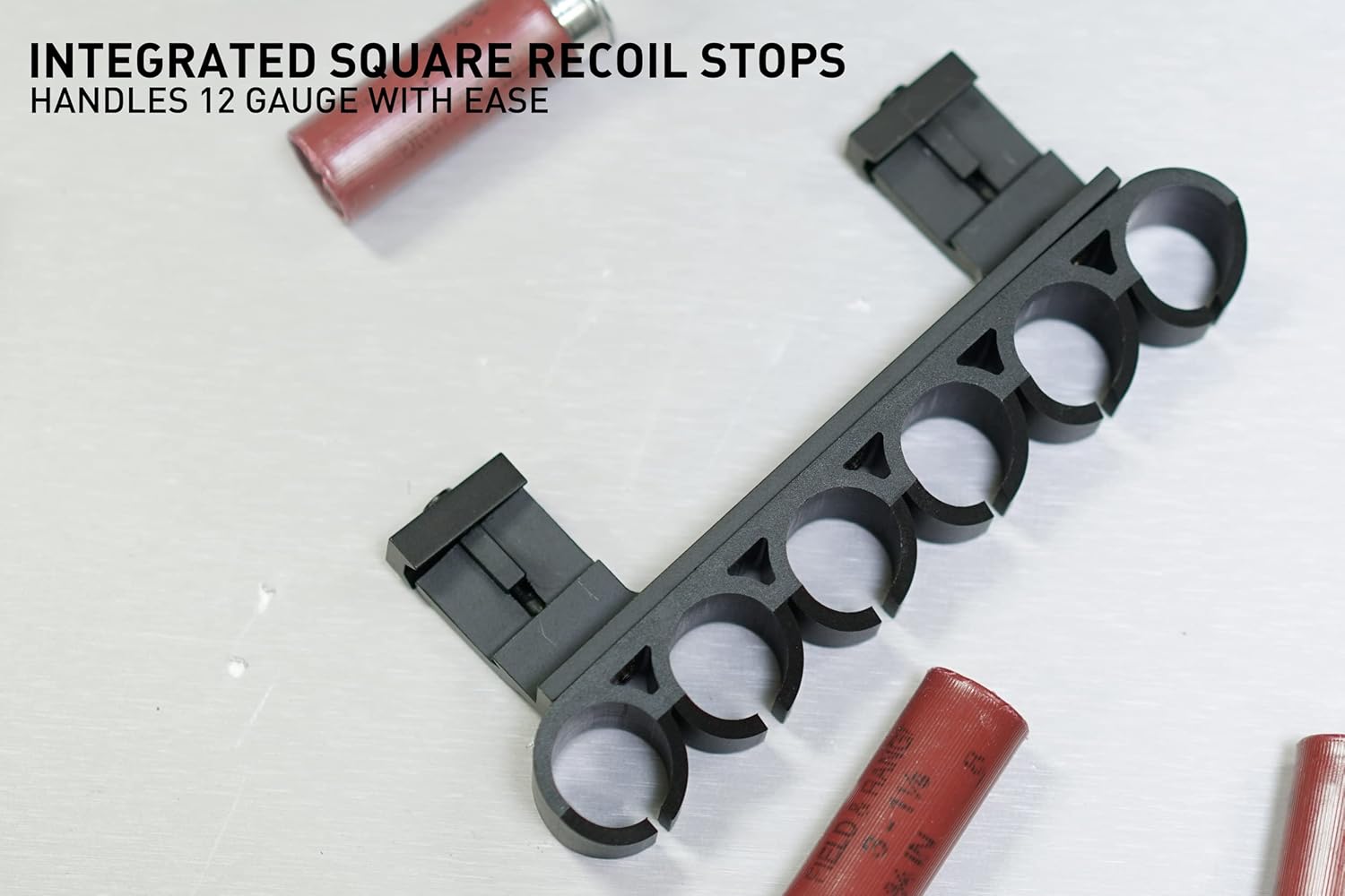 Monstrum Side Saddle 12 Gauge Shotgun Shell Holder | Compatible with Picatinny Mounting Platforms