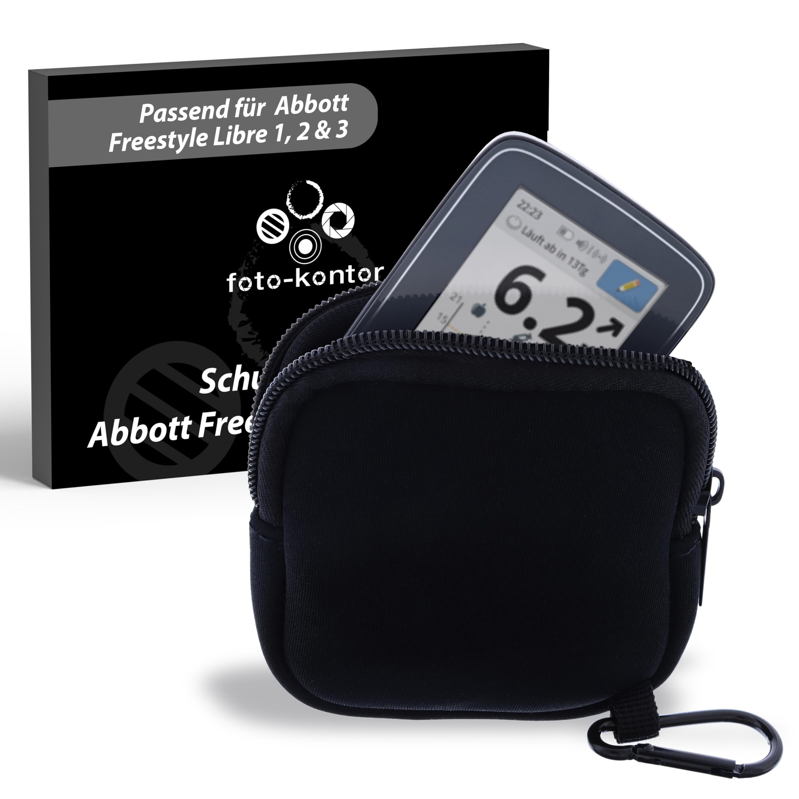 Libre Parfum 90 ML Silikon-Schutzhülle Für Abbott Freestyle Libre 3 - Schwarze Tasche Zum Schutz Schutzcase Für Glukosemessgerät
