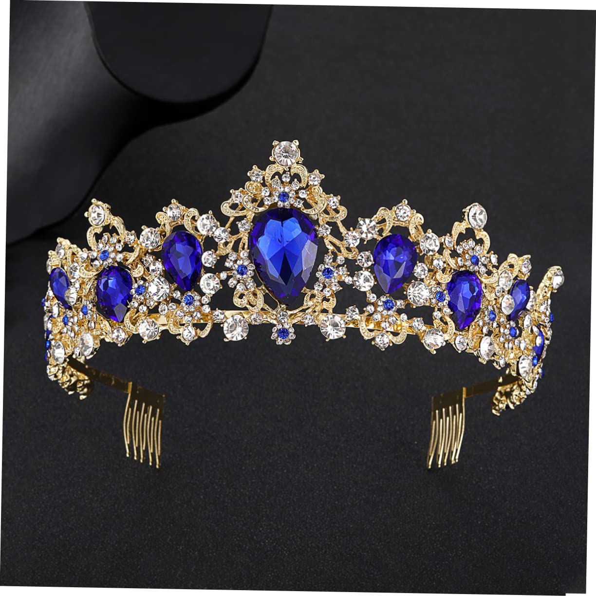 Beaupretty 3 Piezas Novia De Cristal y Tiaras De Cristal Dorado Para Damas Tiara Para La Boda De La Novia Reina Tiara Para Mujer De Boda Hada De Las Mujeres