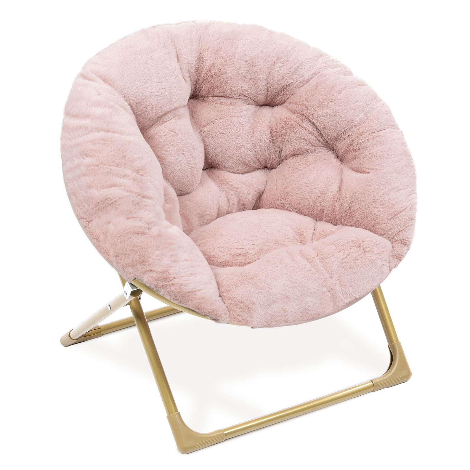 Milliard Mini Cozy Chair for Kids, Sensory Faux Fur Folding Saucer