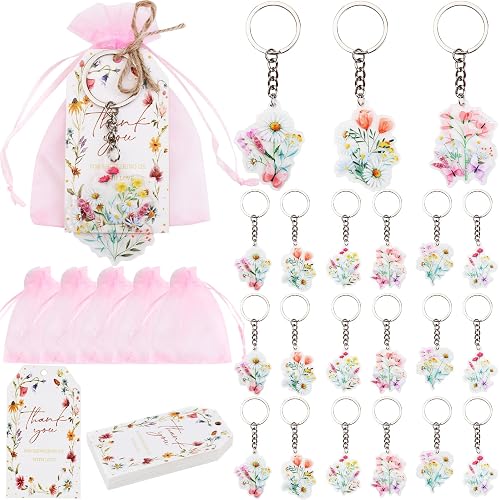 Serencatcher 24 Sets Wildflower Party Favors, Wildflower Bridal Baby Shower Deco