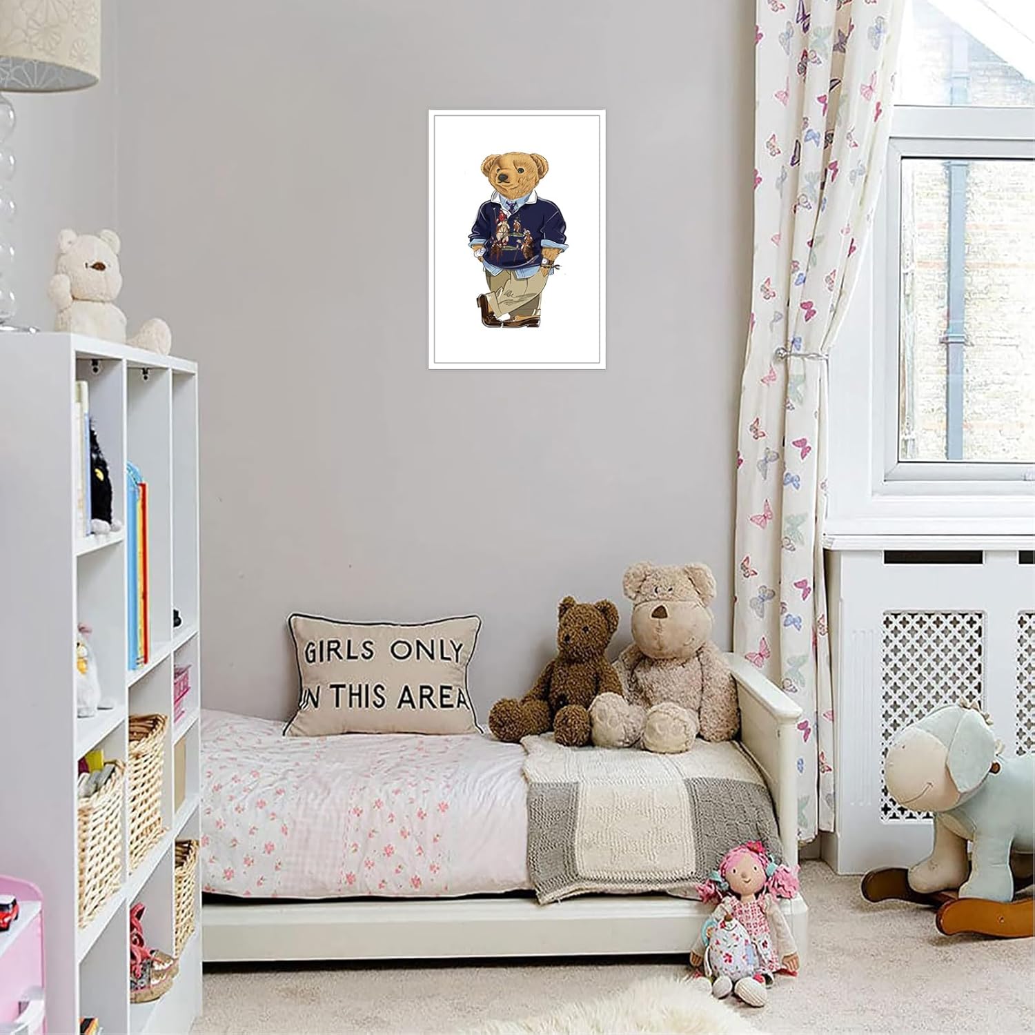 Funny Teddy Bear Canvas Wall Art Trendy Bear In A Polo Shirt Poster Minimalist Animal Magazine Pictures Prints Painting For Home Bedroom Dorm Apartment Wall Decor 12x16in Unframed - Image 5