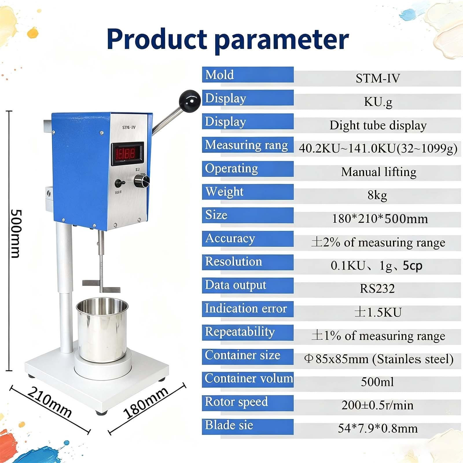 Wiskozymetr Rotacyjny, Cyfrowy Tester O Wysokiej Precyzji Do Farb
