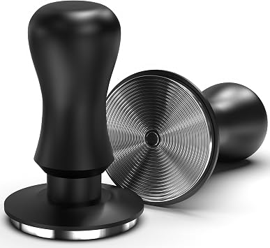 KYONANO Kaffee Tamper 585mm - Espresso Tamper mit 30lbs Anpressdruck kalibiriert - Aluminiumgriff & Ripple Base aus 304 Edelstahl - Espresso zubehör für siebträger