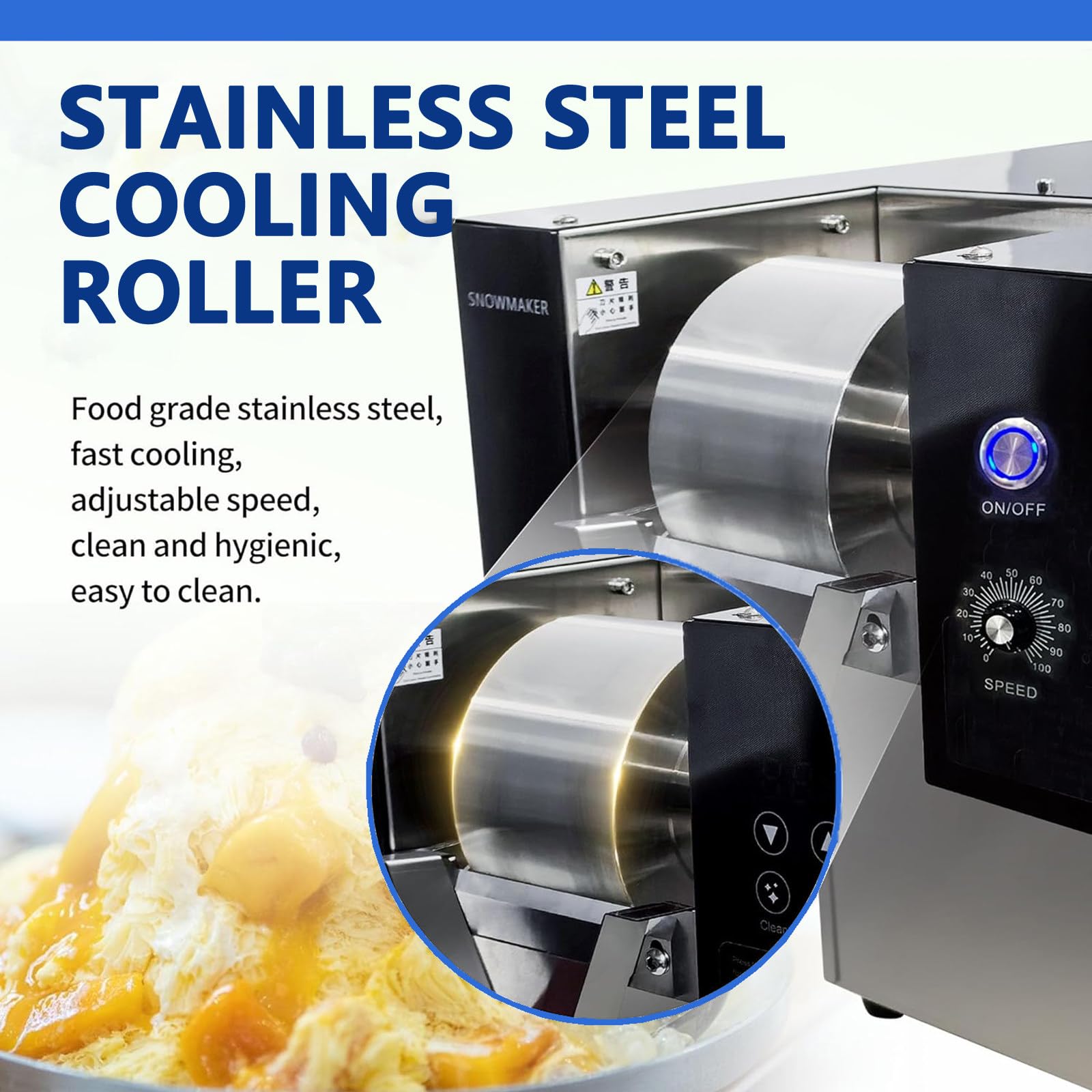 MáQuina EléCtrica AutomáTica para Raspar Hielo, Raspadora de Conos de Nieve, Capacidad de 176/275/374 LB/DíA, Fiestas, Food Trucks, Restaurantes y Tiendas de Té con Leche,176 lbs/Day