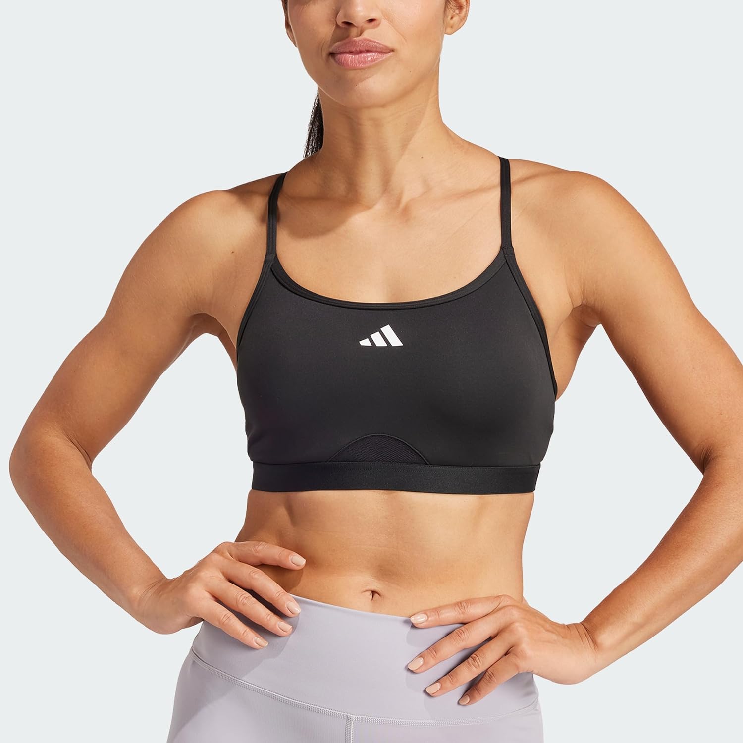 Adidas Womens Aeroreact Training 3-Stripes Bra - Image 5