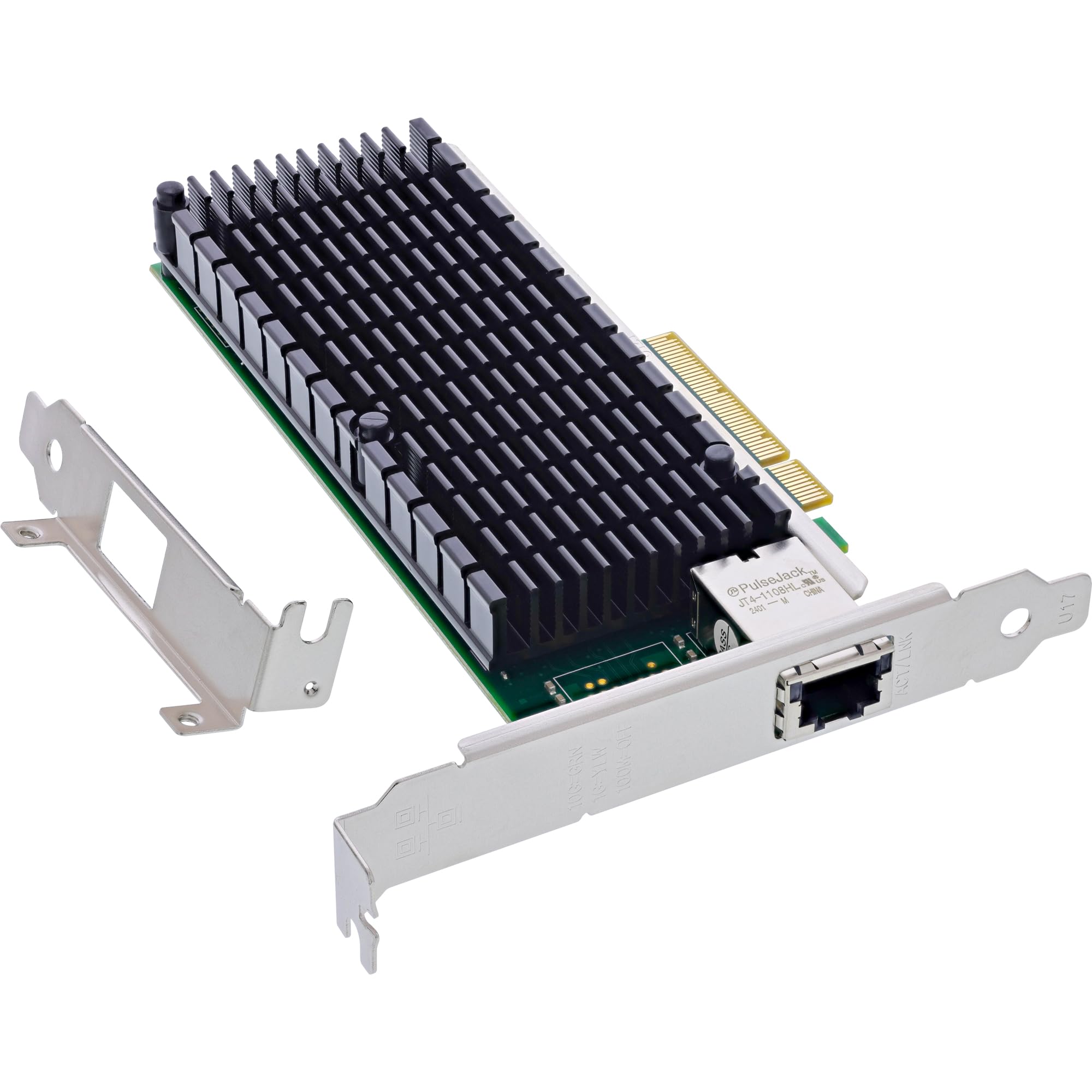 InLine® Scheda di rete da 10 Gigabit, 1 controller LAN RJ45 10 Gb/s, PCIe x8, 10 GBASE-T Ethernet, a partire da Win 7, Server 2008, Linux 2.6, con slot a basso profilo, 51132A