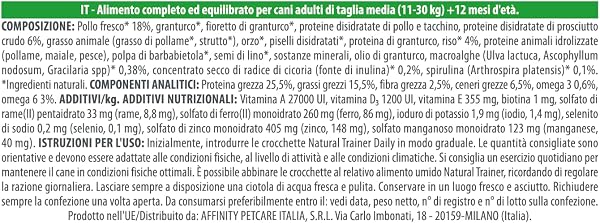 Trainer Natural Cibo per Cani Medium Adult, Prosciutto Crudo, 3 Kg - 3