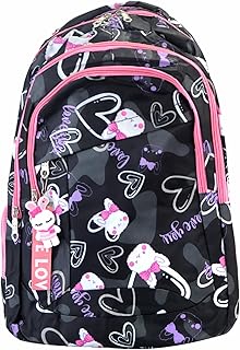 Sandfeel Polyester Backpack Printed Shapes For Girls-Multicolor