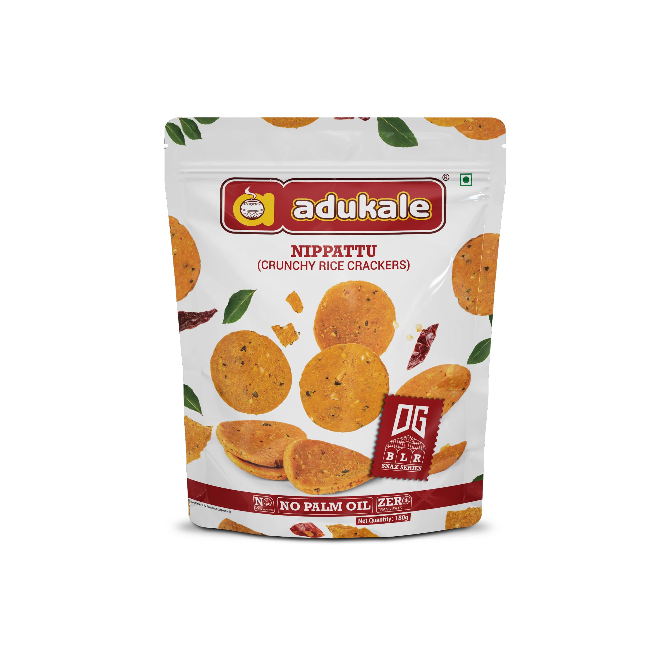 Adukale Nippattu | Traditional South Indian Crunchy Snack | No Palm Oil or Preservatives | 180g