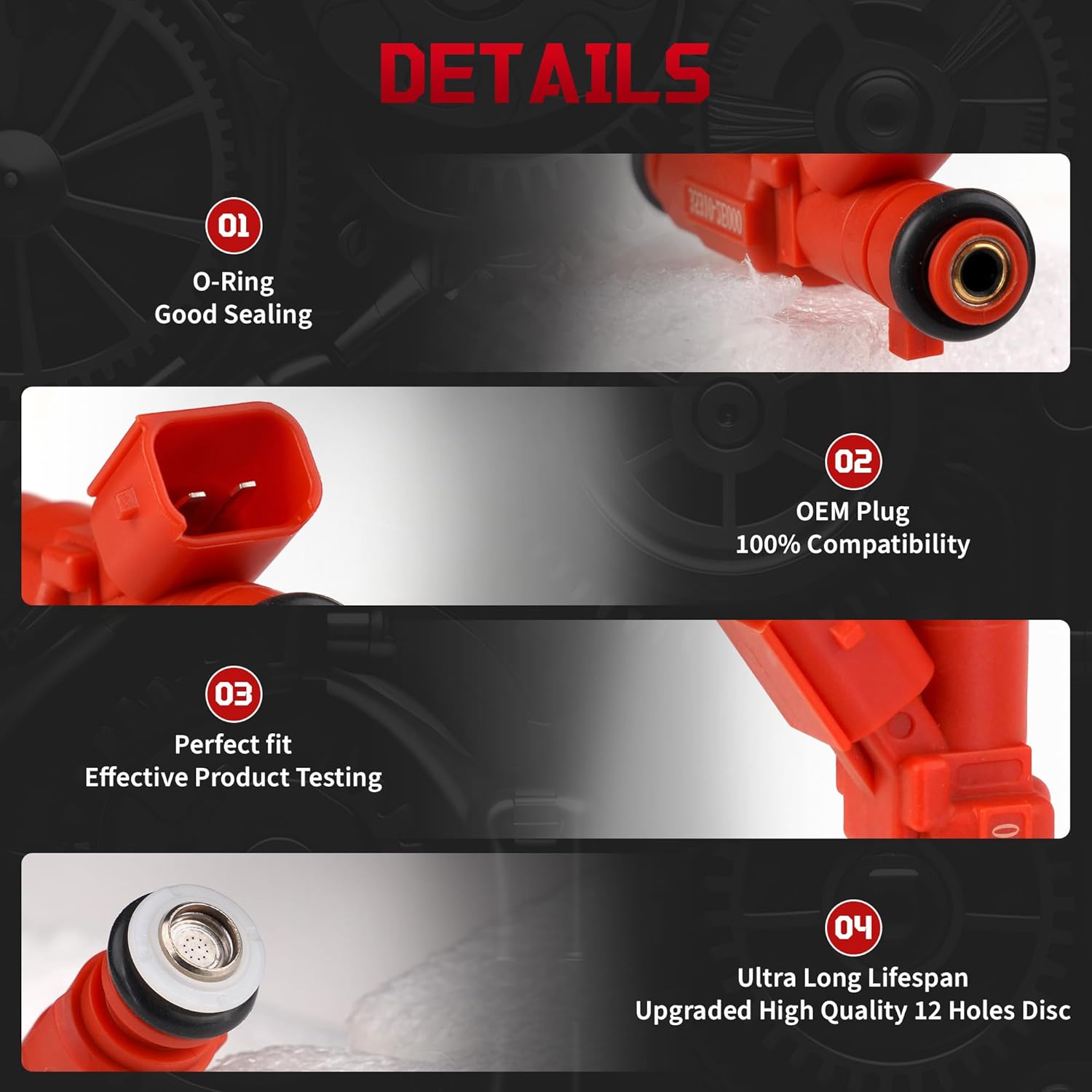 Fuel Injectors fit for/Hyundai Elantra2011-2015, Elantra GT 2013, Elantra Coupe 2013, for/Kia2015, Forte Soul 2012-2013, Inyectores OE 35310-2E000,FJ1182,84212375,35310-2E000,353102E000