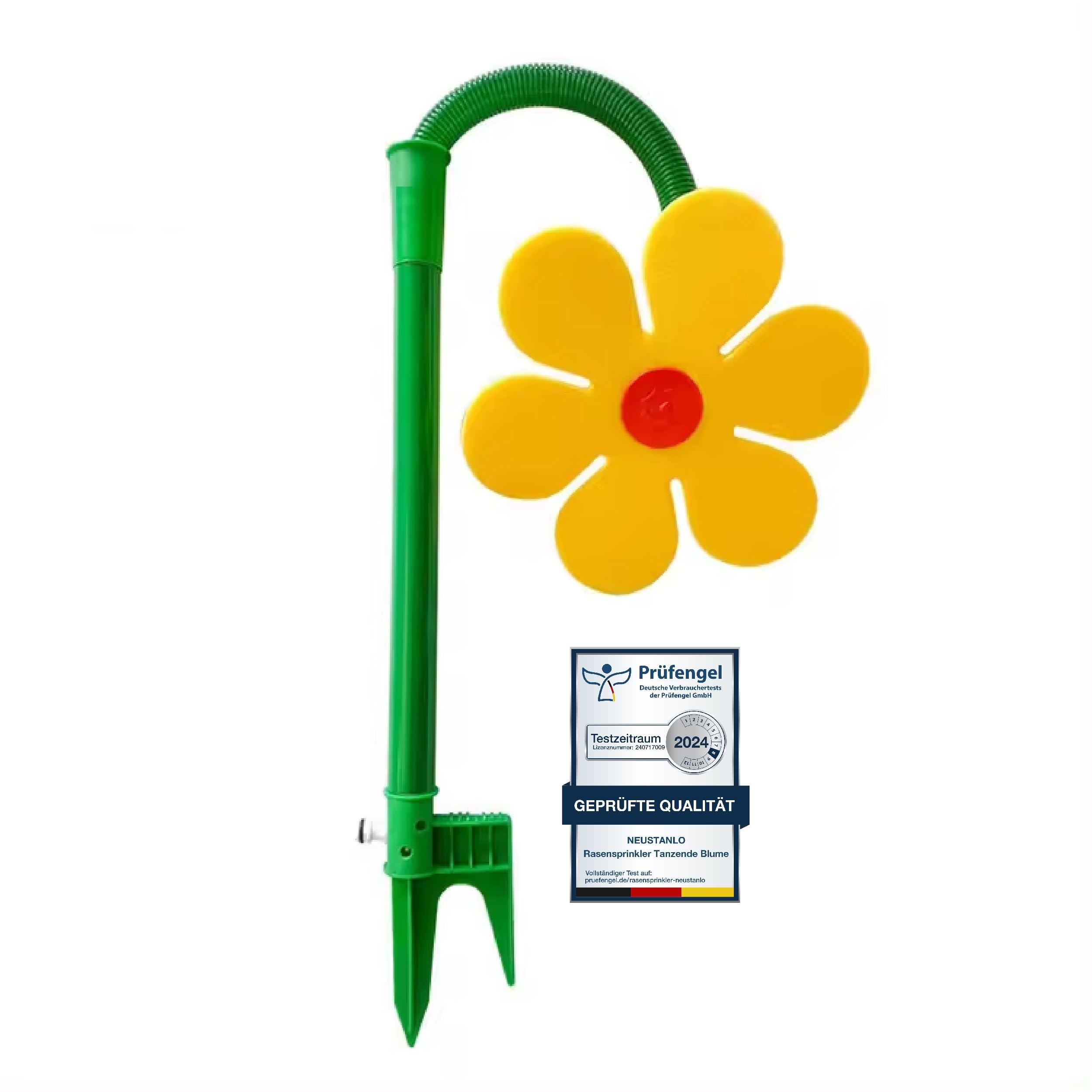 Neustanlo | Rasensprinkler Tanzende Blume | Farbe: Gelb | Bewässerung Sprenger beweglich | der ideale Spaß für den Garten