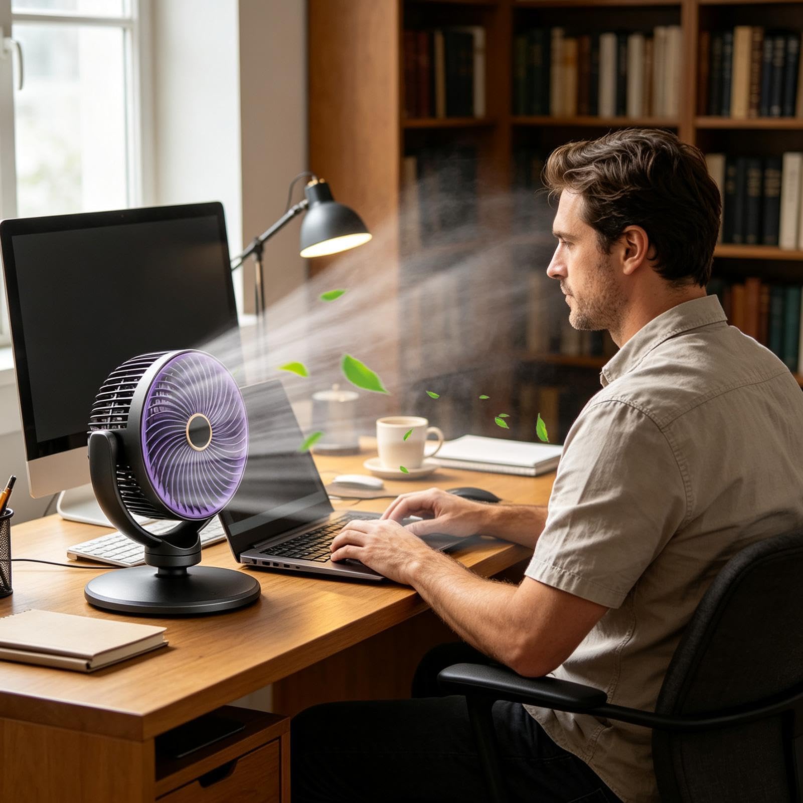 Ventilatore da pavimento per camera 5 velocità altezza regolabile batteria