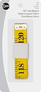 Dritz Quilters 120 in Tape Measure Sewing Accessories, 3/4" x 120", Yellow