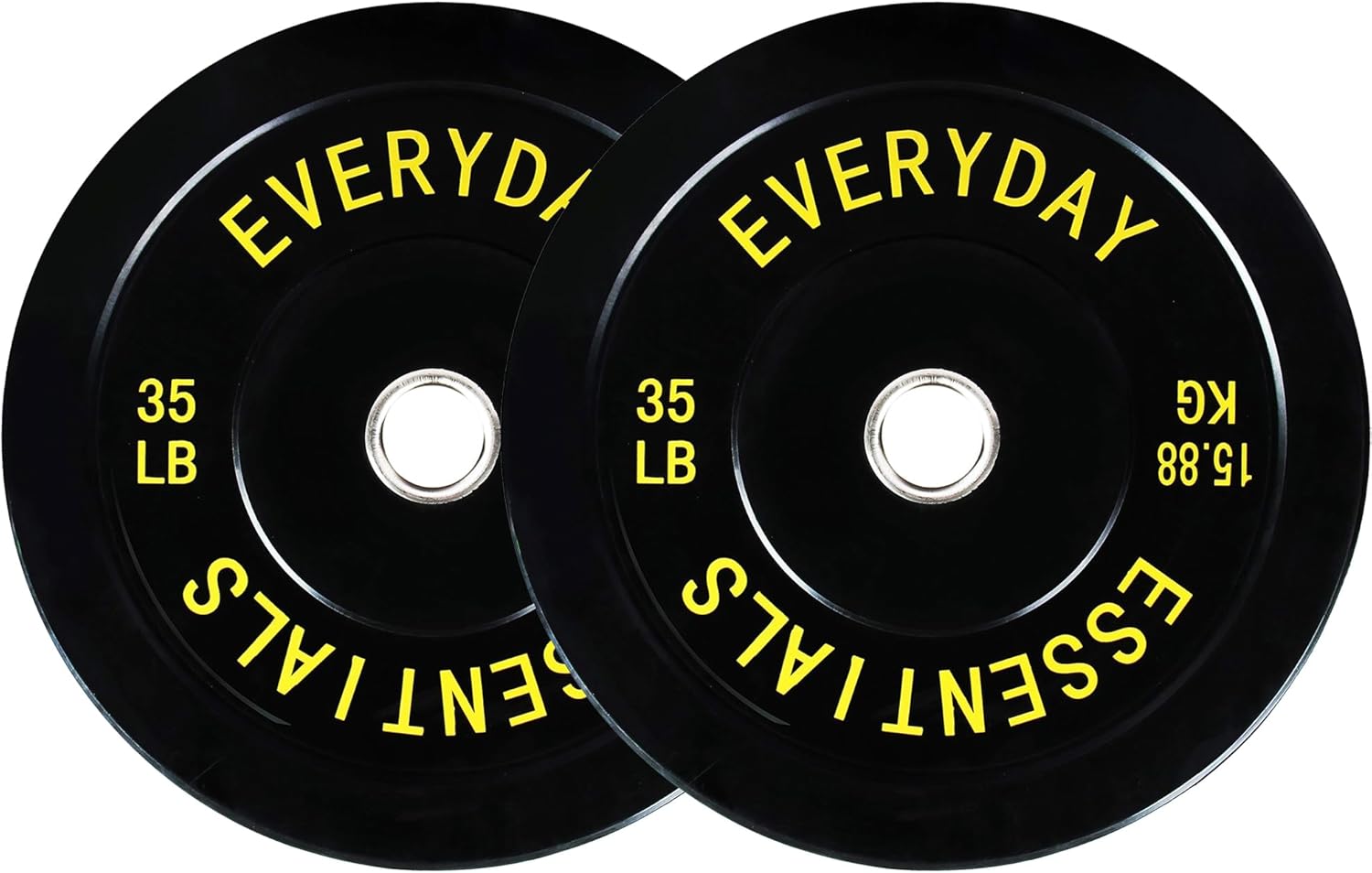 2-Inch Olympic Bumper Plates, Perfect Weight Plates for Weightlifting and Strength Training, Multiple Weights Available 35 LBS, Pair