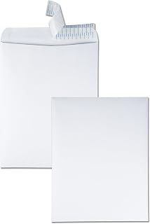 Quality Park 12 x 15-1/2 Catalog Mailing Envelopes, Redi-Strip Self Seal Closure, 28 lb White Wove Paper, 100 per Box (QUA44082)