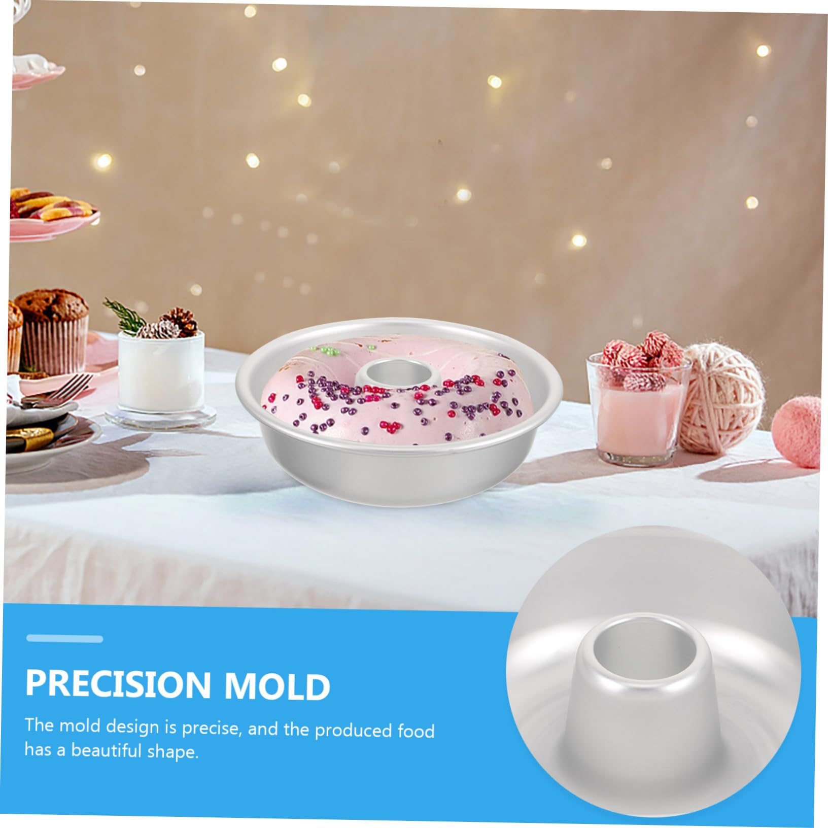 Hemobllo Moule à Gâteau Creux Antiadhésif En Alliage D'aluminium 15 Cm Moule à Pâtisserie à Trou Cœur Cuisson Maison Fournitures De Pâtisserie Pour Gâteau Fait Maison
