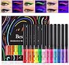 12 Colors Matte Liquid Eyeliner Set UV Glow Neon Rainbow Colorful Eyeliner Pencil Waterproof Long Lasting Smudge-proof Eye Liners Makeup Set Gift For Women Set C