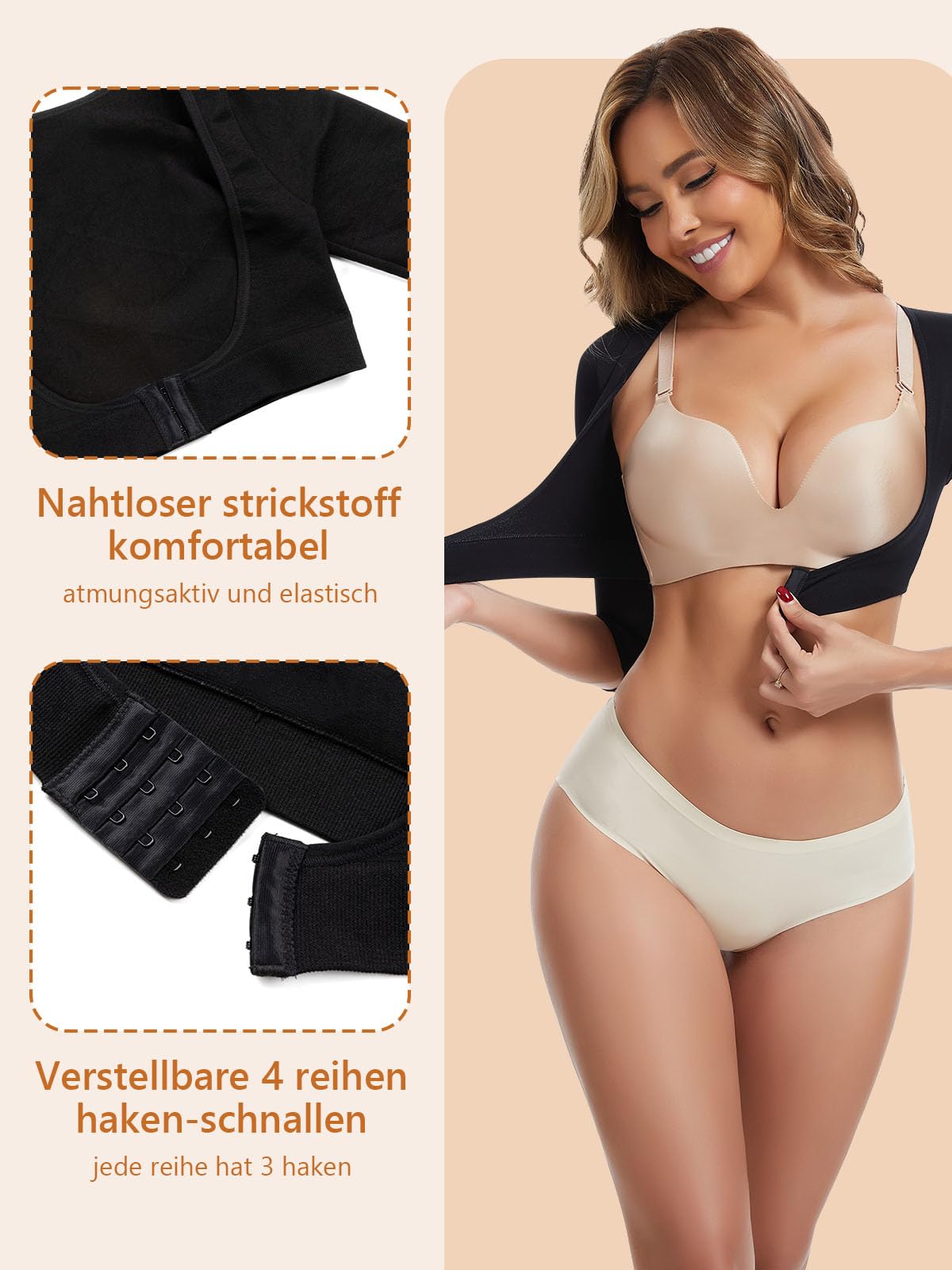Joyshaper Hauts Sculptants Femme Bras Minceur Manches Haut Soutien Compression Correcteur de Posture Support