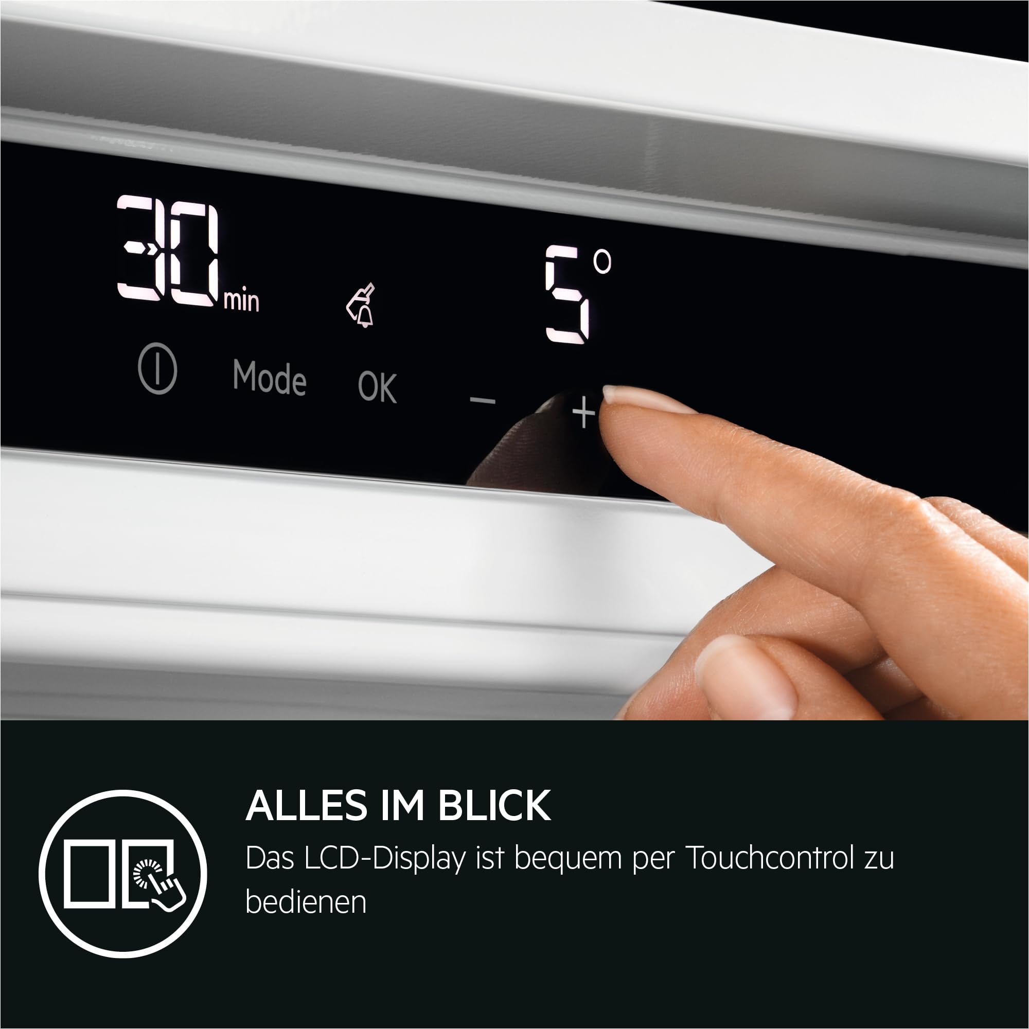 AEG Einbau-Kühl-Gefrier-Kombination 178cm, von Stiftung Warentest mit Gut (2,0) Bewertet, Serie 8000: 360°Cooling Optimale Luftfeuchtigkeit, Kühl- (182L) und Gefrierraum (62L), NoFrost, TSC8M181BC