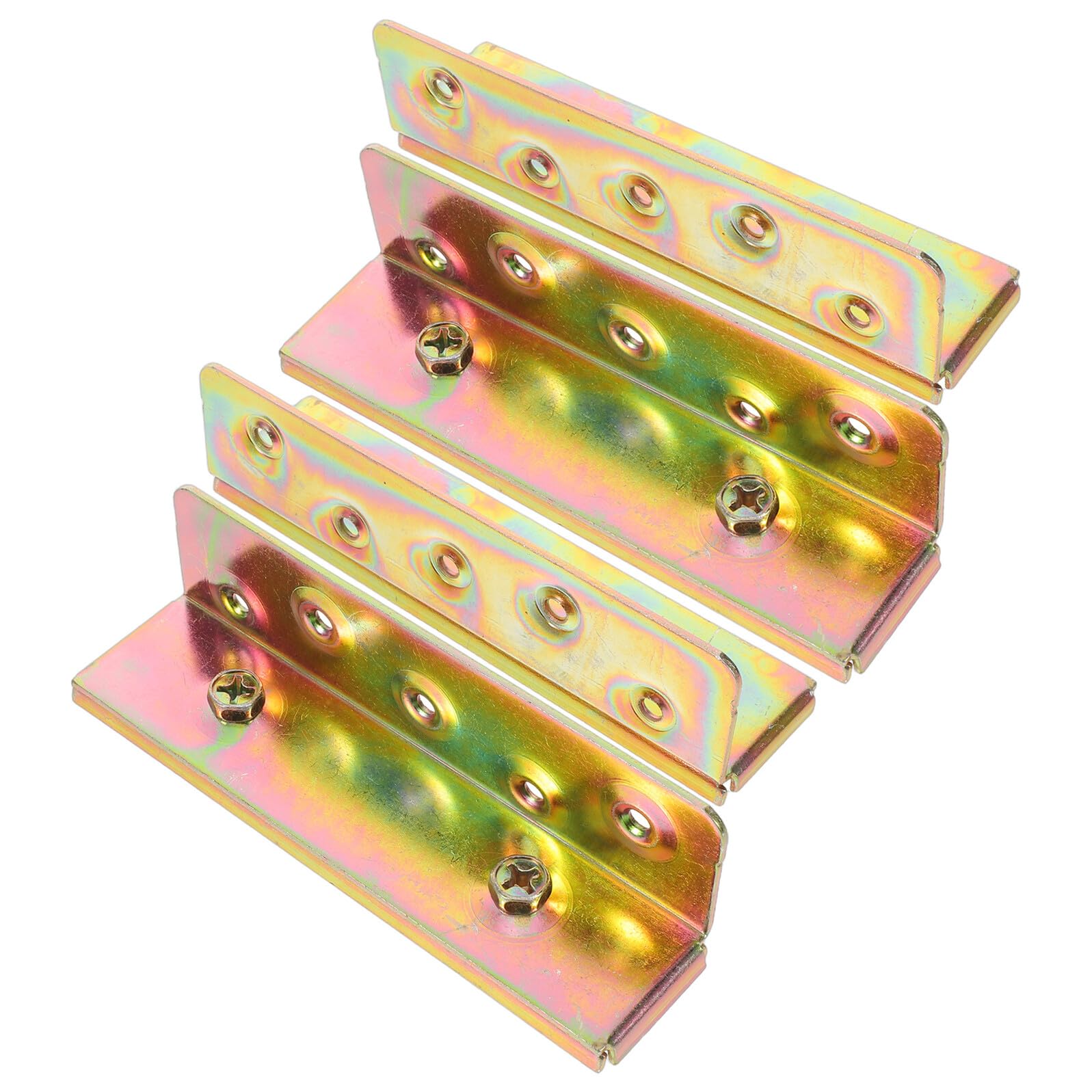 OUNONA 4stücke Metall-bettseitenbefestigungen und Bettgestellverbinder Ersatzteile für Betten Klappscharniere für Betten Bettbeschläge aus Metall für Klappbare Bettgestelle