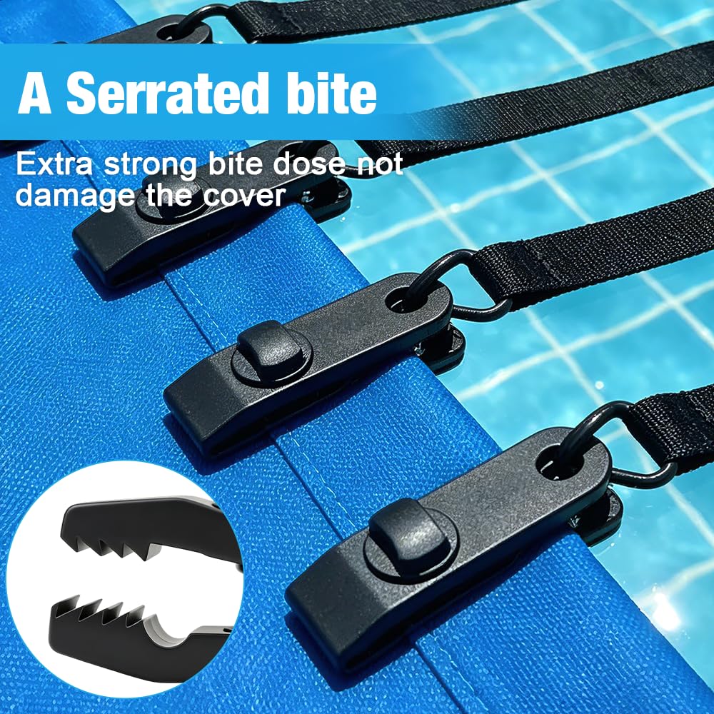 Enrollador de Piscina, 8 Piezas Kit de Fijación de Carrete de Cubierta Solar, Rodillo de Piscina para Cubierta Solar, para Láminas Solares para Lonas de Piscina, Cubiertas