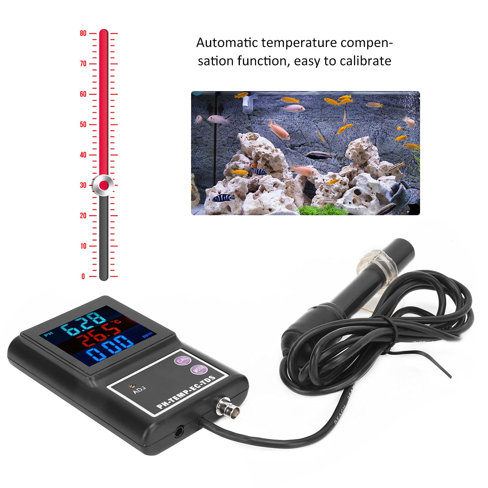 PH206BD Cyfrowy tester pH i miernik jakości wody online z łącznością Bluetooth do monitorowania pH EC i TDS - profesjonalne narzędzie do analizy cieczy do uzdatniania wody