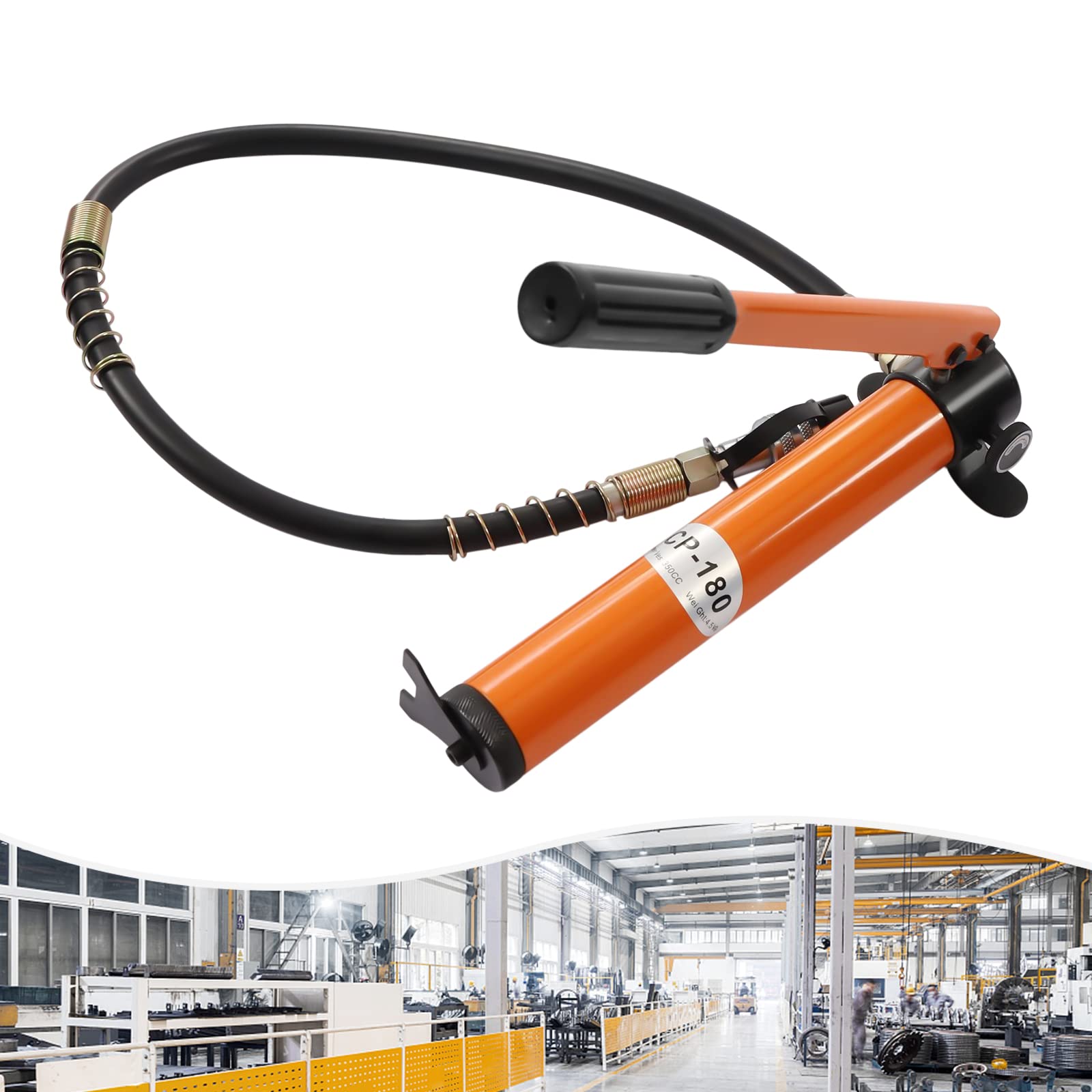Pompe hydraulique manuelle - Presse hydraulique 70 Mpa CP-180 - Réserve d'huile 350 cc - Ergonomique - Compact et léger