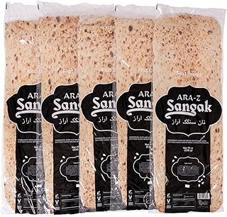 ARA-Z SANGAK Plain Flatbread - 5-Pack, 14-Inch x 32-Inch Soft Persian Bread, by Breadmasters