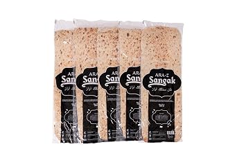 ARA-Z SANGAK Plain Flatbread - 5-Pack, 14-Inch x 32-Inch Soft Persian Bread, by Breadmasters